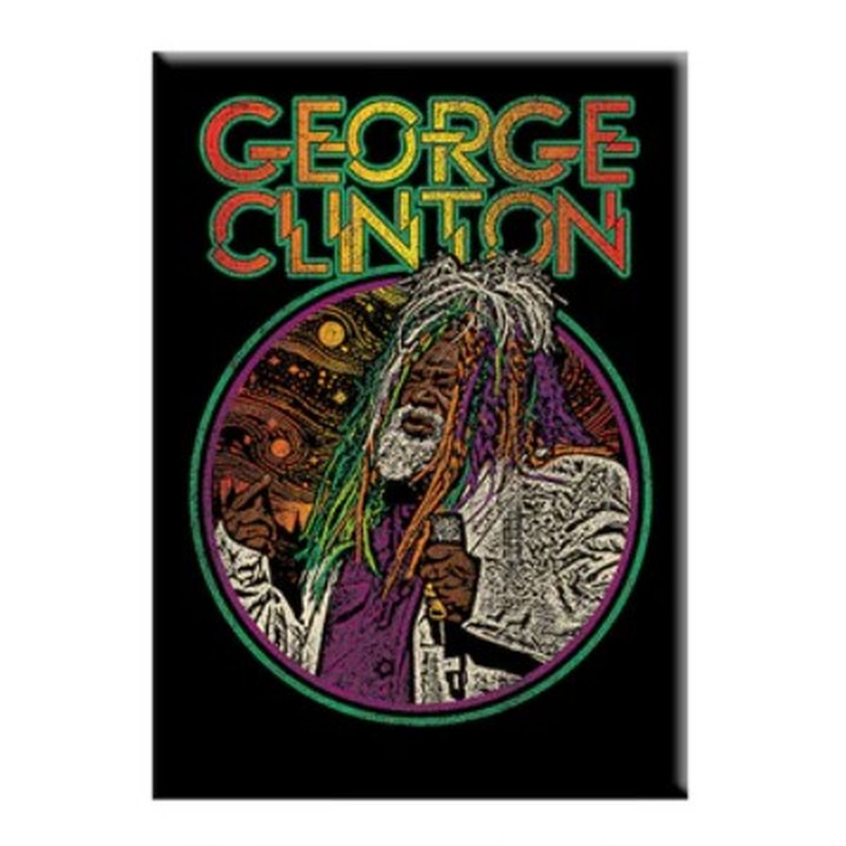 George Clinton Space Graphic Magnet