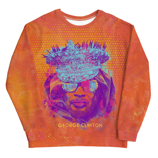 Painted Face All-Over Print Crewneck Sweatshirt